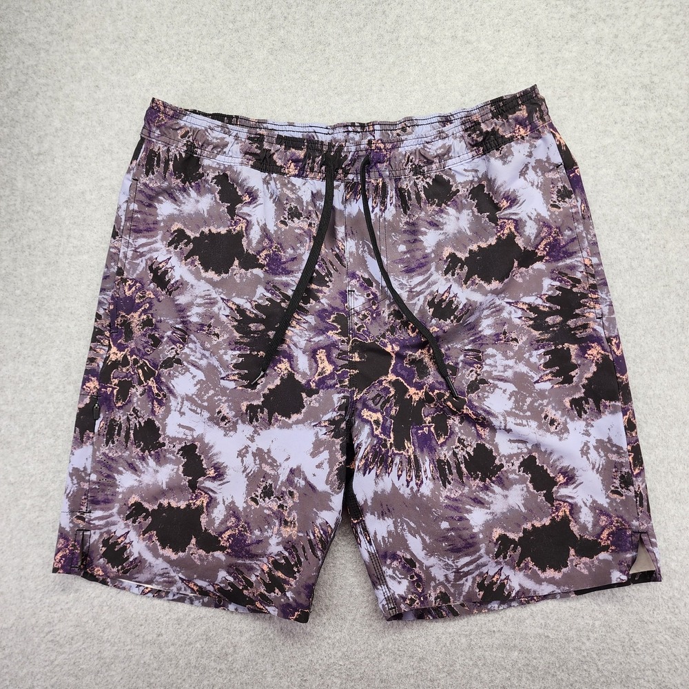 BYLT Basics Men's Coastal Board Shorts Abstract Swim Beach‎ Size XL Waves Dye